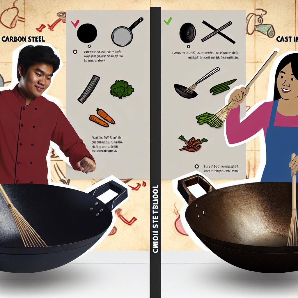 Carbon Steel vs. Cast Iron Woks: Which is Better?